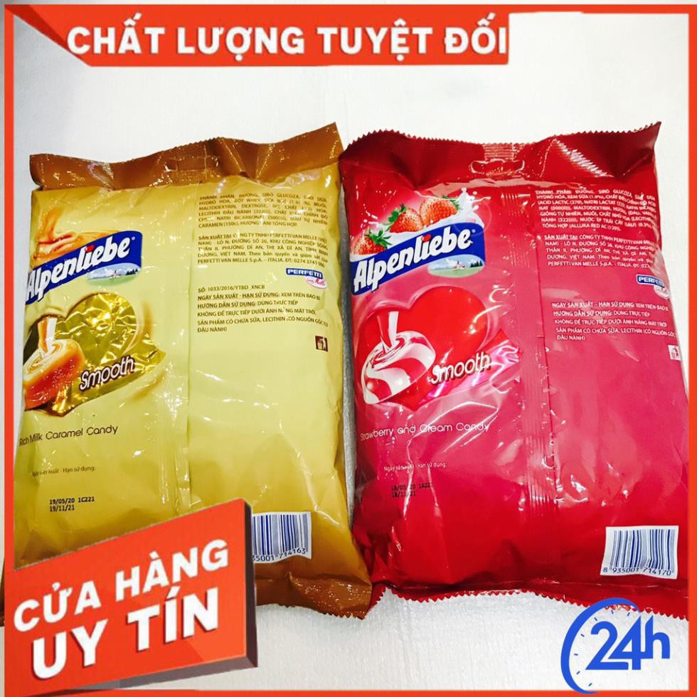 KẸO ALPENLIEBE CỨNG GÓI 330GR VỊ DÂU KEM/ VỊ SỮA CARAMEN