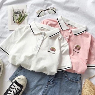 Áo polo thêu bánh kem