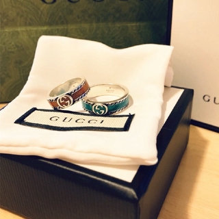 Sẵn sàng! Gucci Double G! Nhẫn Bạc Thời Trang Đính Ruby Xanh Lá Độc Đáo Cho Nam