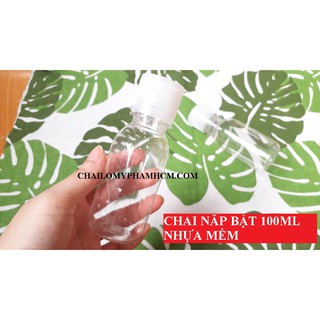 CHAI NẮP BẬT 100ML NHỰA MỀM