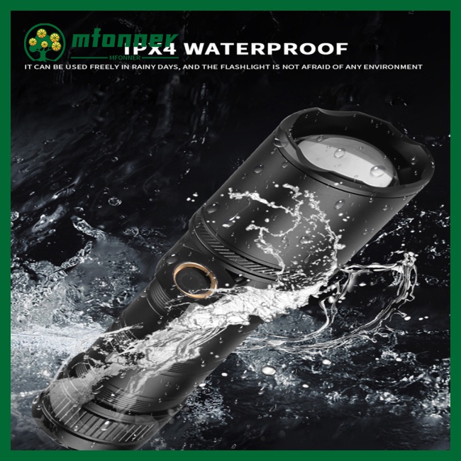Đèn Pin Xhp70 Mini 1200-1500 Lumens Chống Thấm Nước Ipx4 Kèm Sạc Chất Lượng Cao