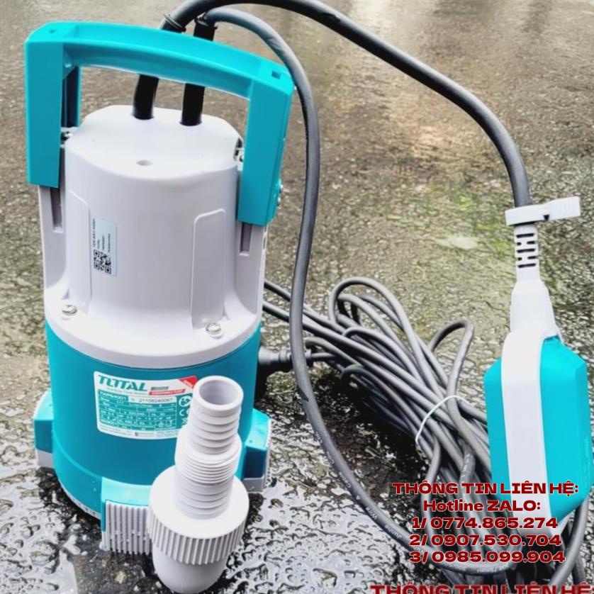 Máy bơm chìm nước sạch dùng điện 220V công suất 400W total TWP64001 - Omais 370W Vỏ Kim Loại Gang - Bơm  Thả Chìm Ngập