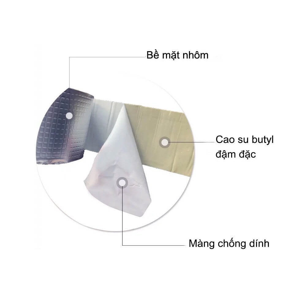 Băng keo BUTYL siêu dính, siêu chống thấm Nhật Bản 5cm x 500cm