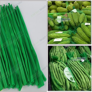 1kg túi lưới nhựa màu xanh dài 40cm không khóa - LX40