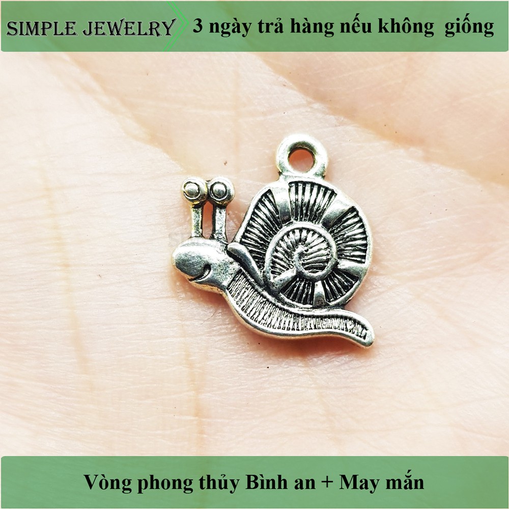 Charm bạc các con vật phong thủy, dùng để phối với vòng tay và được mạ bạc không han gỉ