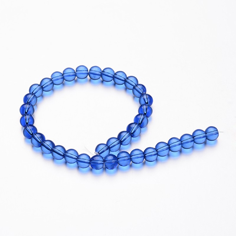 1 Cuộn Dây Chuỗi Tròn Màu Đen 4mm Lỗ 1mm Kích Thước 75~80 Mảnh/ 11 inch