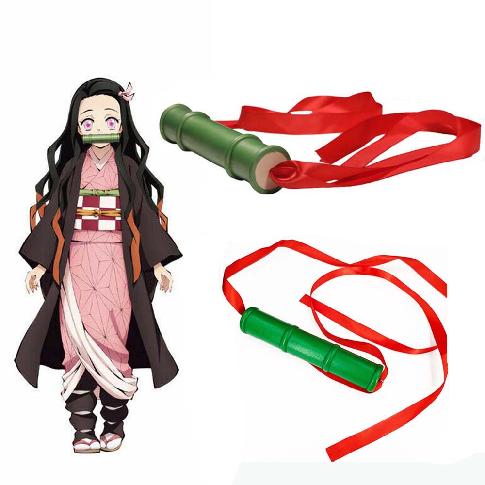 Ống Nhựa Tre Miệng Rộng Hóa Trang Nhân Vật Anime Nhật Bản Nezuko Kamado Nezuko