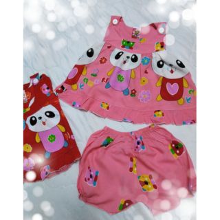 99k 3 bộ. Bộ lanh lụa bé gái từ 5 - 15kg, chất vải mát, mềm