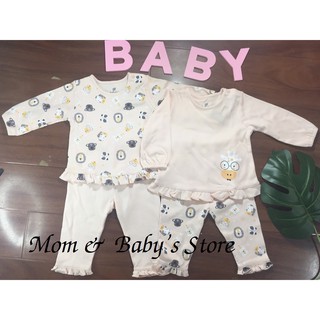 LULLABY - Set 2 Bộ dài tay bèo gấu thu đông vải nỉ