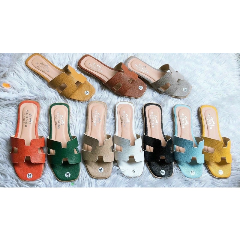 Dép nữ chữ H quai ngang đế bằng,dép lê xỏ ngón M đi biển trong nhà đẹp rẻ thời trang nhẹ êm chân
