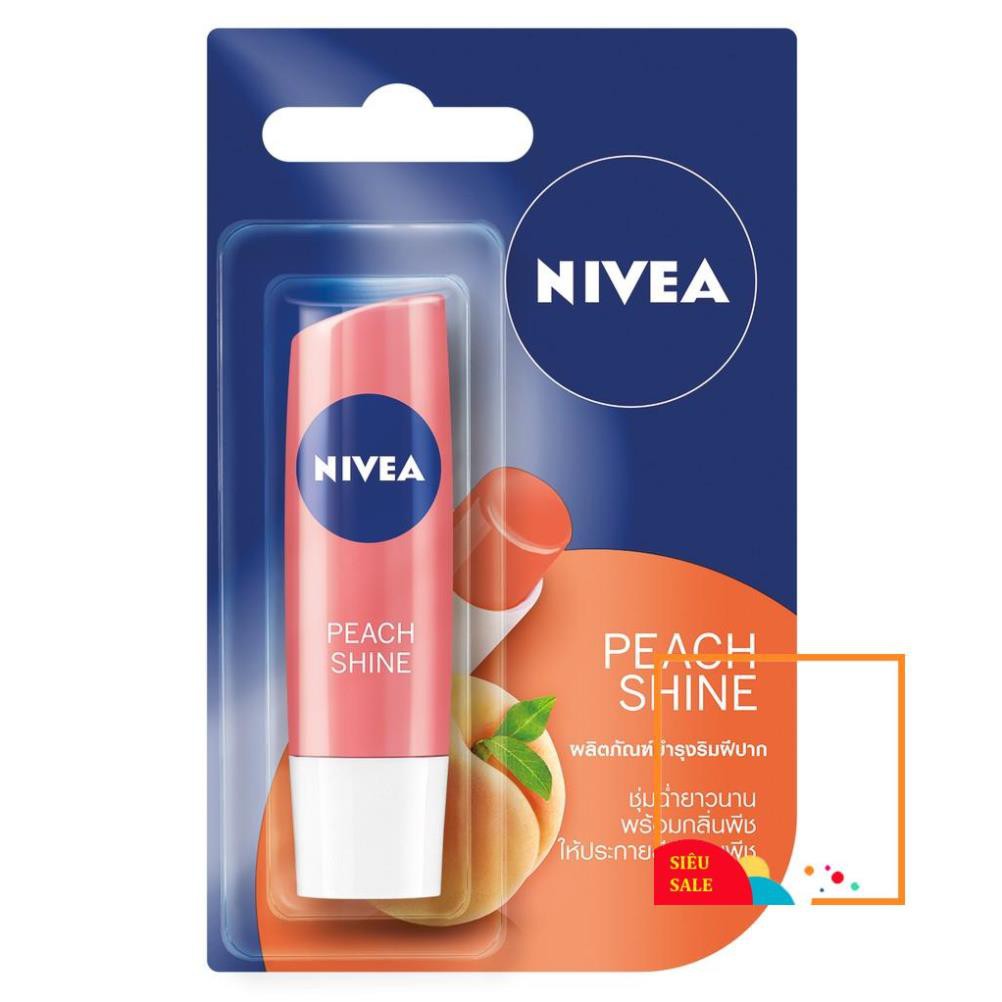 Son dưỡng ẩm Nivea sắc cam hương đào Peach Shine (4.8g) - 85031