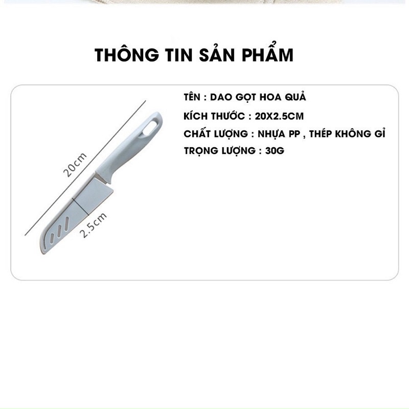 Dao inox gọt hoa quả tiện ích.