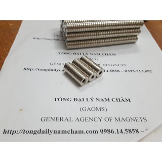 Nam châm đất hiếm 15x3 lỗ 4mm