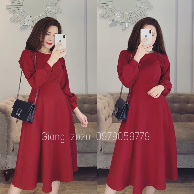 Váy khuy cúc bọc