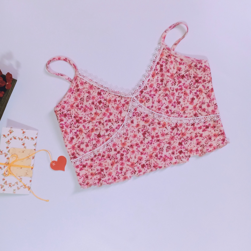 Đồ bộ ngủ nữ RCB11, hai dây cổ tim phối ren | BigBuy360 - bigbuy360.vn