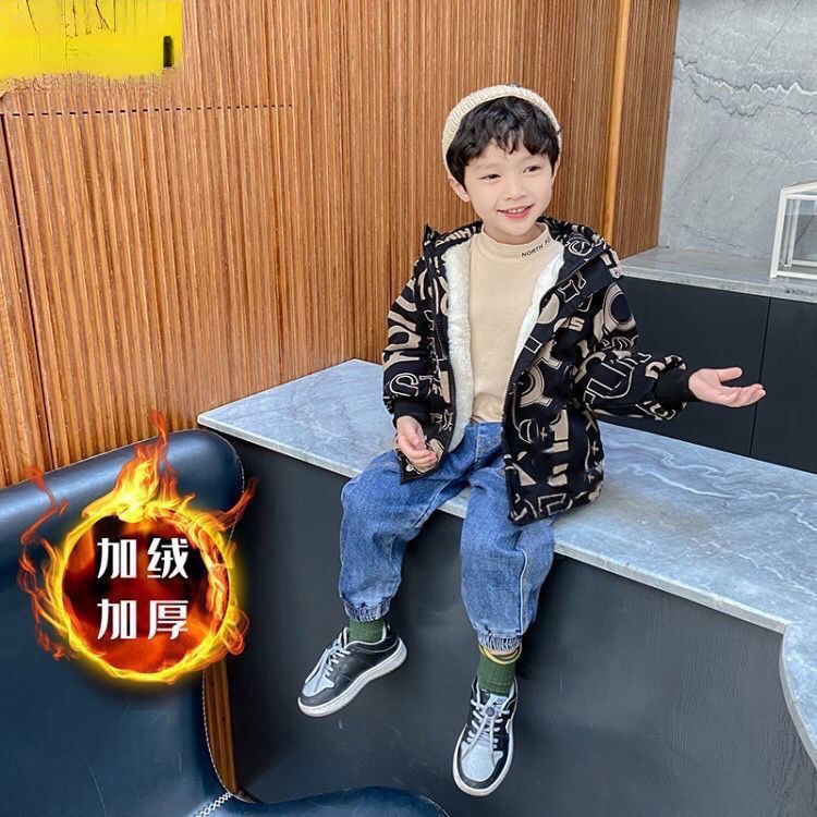 Áo Khoác Có Đệm Cotton Dày Phong Cách Mới 2022 Dành Cho Bé Trai