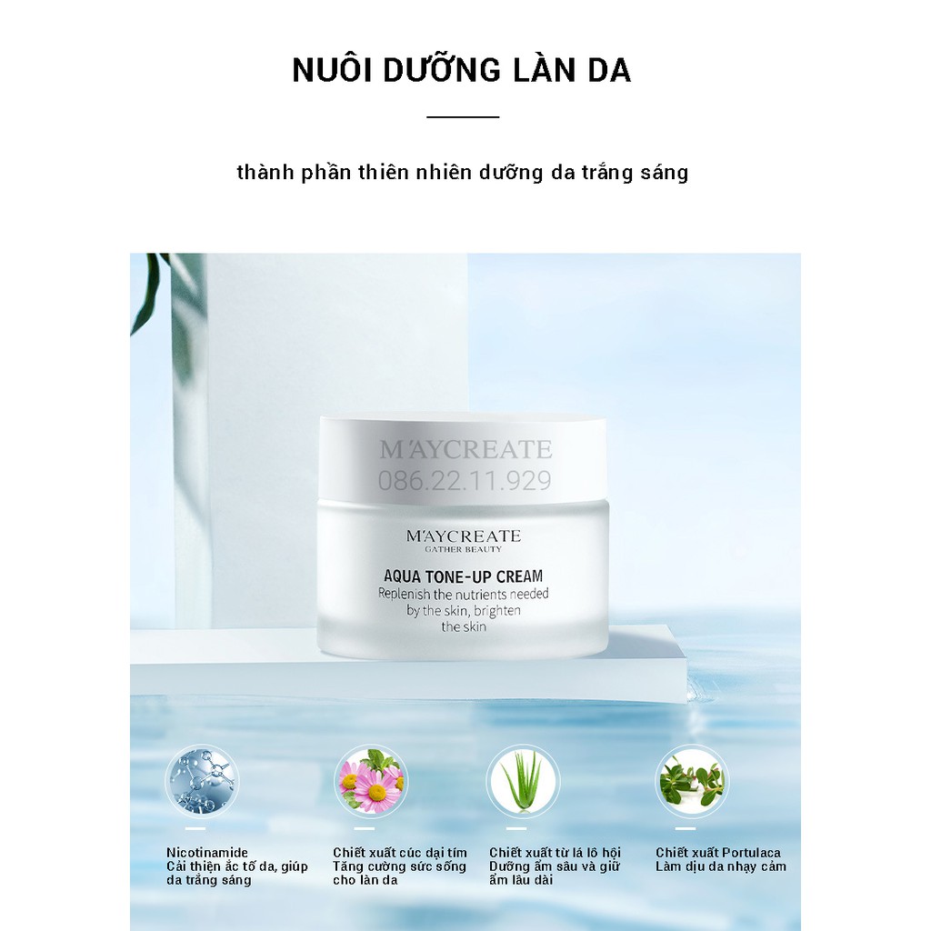 Kem dưỡng trắng ban ngày Maycreate nâng tone Day cream Nội Địa Trung