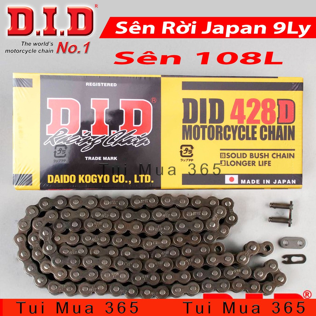 Sên Rời DID Nhật 9 Ly 100L, 106L, 108L, 130L Made In Japan