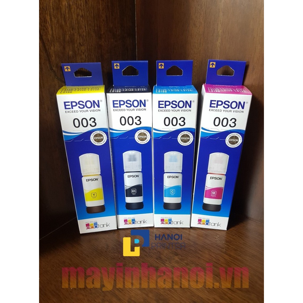 Bộ mực in màu Epson 003 Ecotank  chính hãng dùng cho máy Epson L1110/ L3110/ L3150