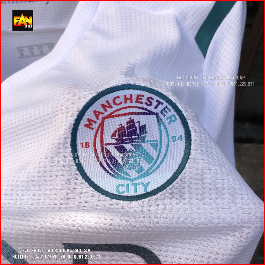 [HOT] Áo Manchester City 2021 | Bộ Quần Áo Bóng Đá CLB Manchester City 2021/2022 Sân Khách Màu Trắng