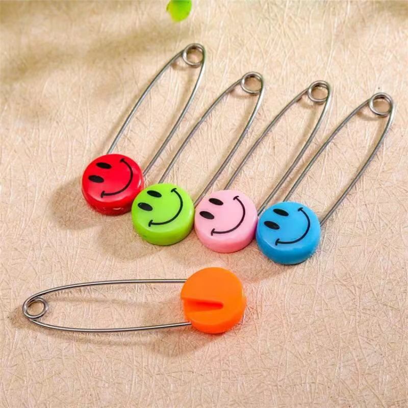 Sỉ 100 cây kim tây đầu nhựa mặt cười GIAO MÀU NGẪU NHIÊN