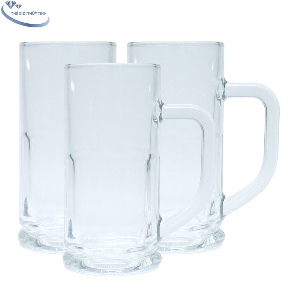 BỘ 6 LY THỦY TINH CÓ QUAI 330Ml