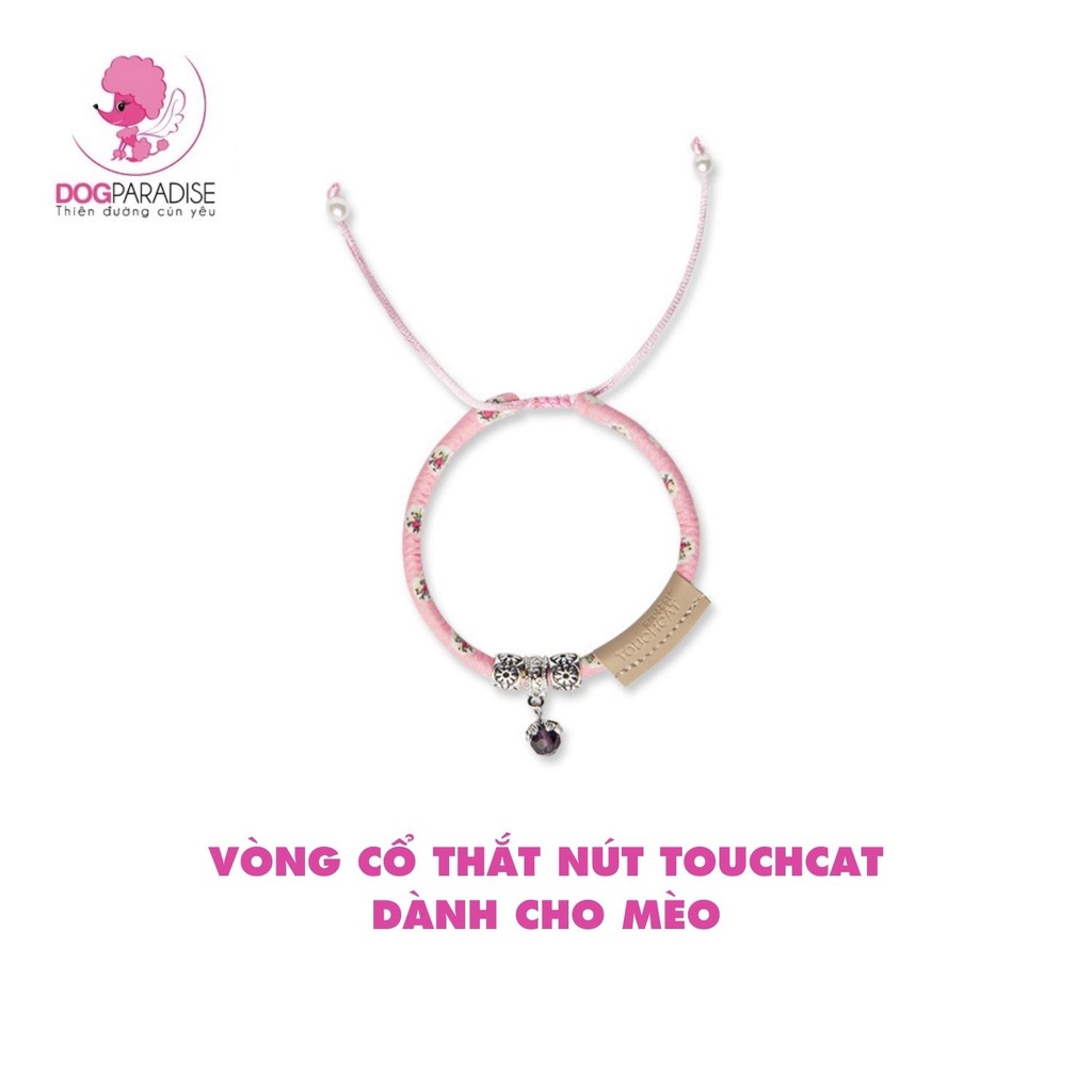 Vòng cổ thắt nút Touchcat dành cho mèo nhiều màu thời trang size 6mm  - Dog Paradise