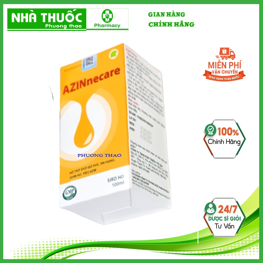 Azinnecare siro ho,hỗ trợ bổ phế,giảm ho