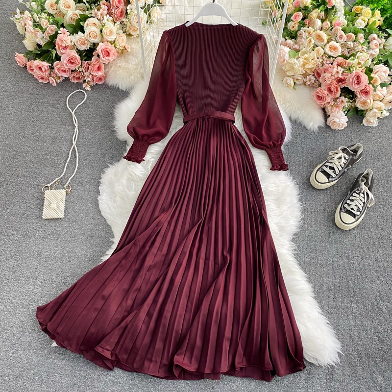 Đầm tay dài dáng suông freesize 7 màu