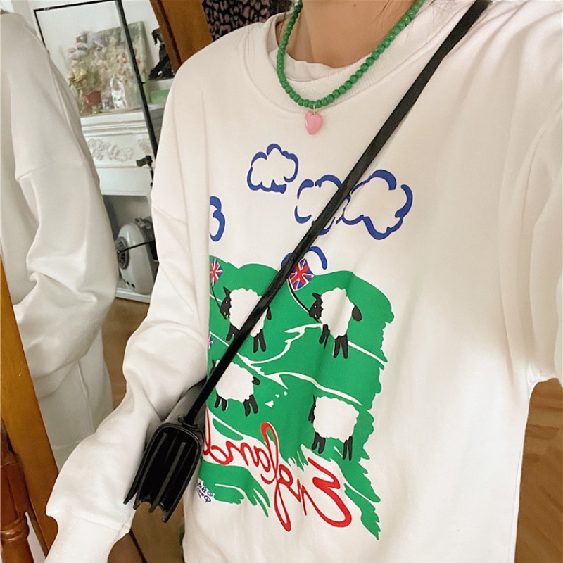 NRVP Mới Áo Thun Tay Dài Dáng Rộng In Chữ Phong Cách Hàn Quốc 2023