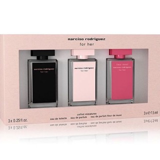 (cao cấp) Set Nước Hoa Narciso Rodriguez For Her (7.5 ml x3)