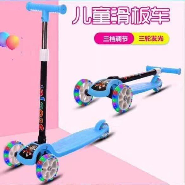 xe trượt scooter có bánh xe phát sáng - xe cân bằng - xe lắc cho bé từ 2-8 tuổi chơi