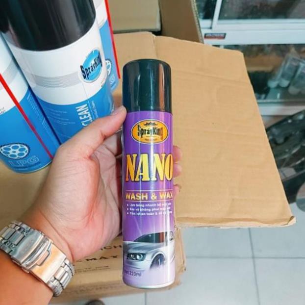 Chai xịt bóng dàn áo , bảo vệ màu sơn xe máy Nano Sprayking