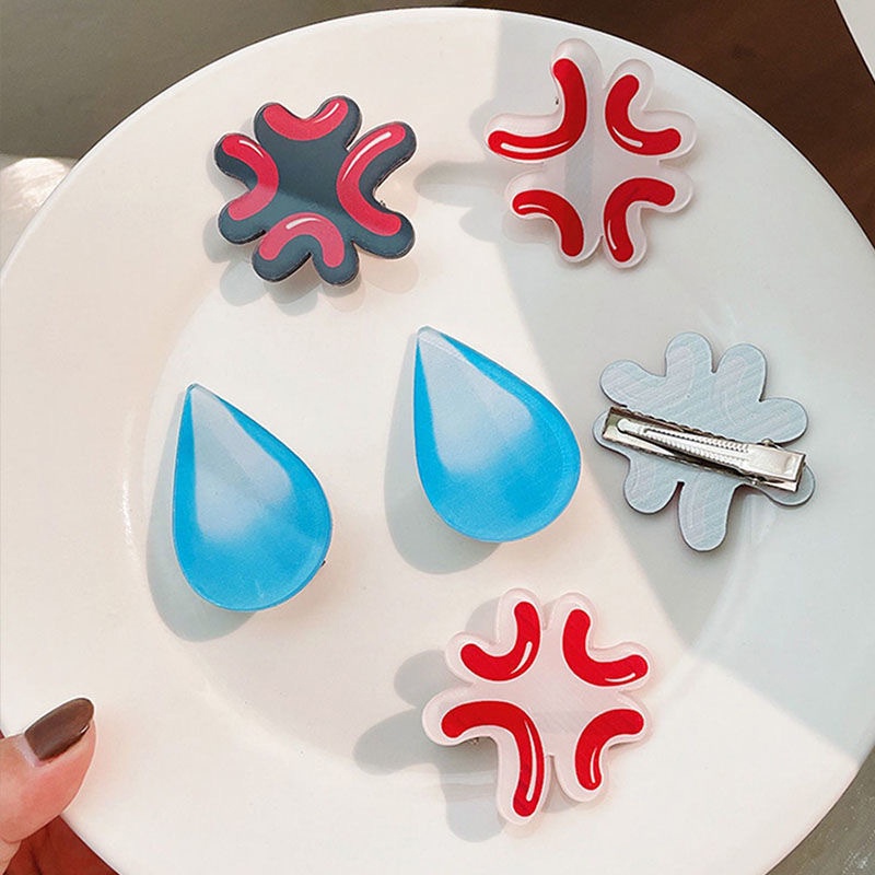 Kẹp tóc hình biểu tượng mặt cười dễ thương