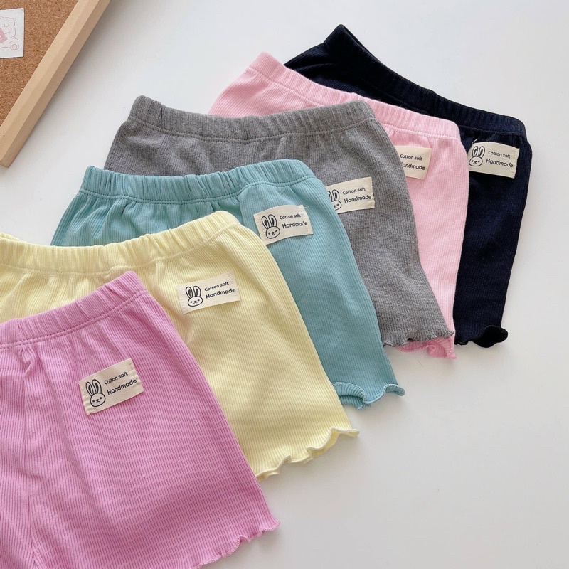 Set 6 quần cotton cho bé gái bé trai, set 3 quần chất thấm hút mồ hôi co giãn 4c  Ảnh thật Rio chụp hàng có sẵn