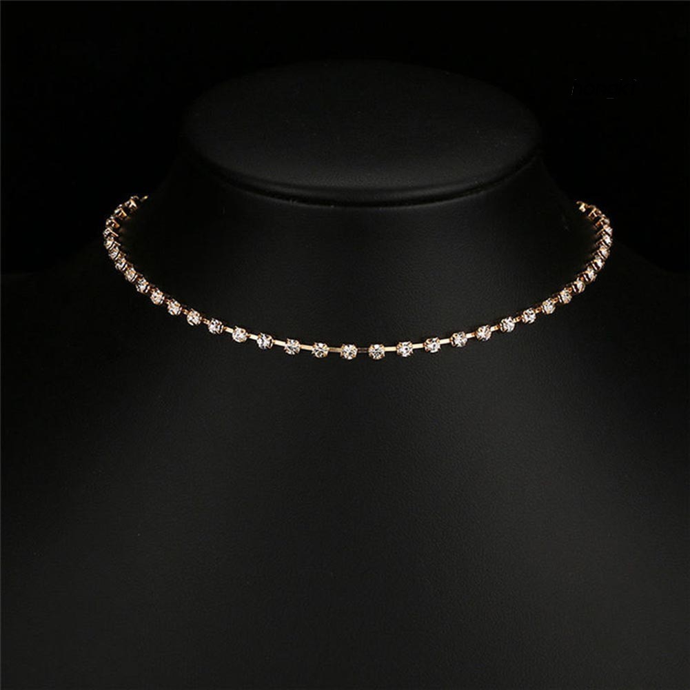 Vòng cổ choker đính đá lấp lánh thời trang dành cho nữ