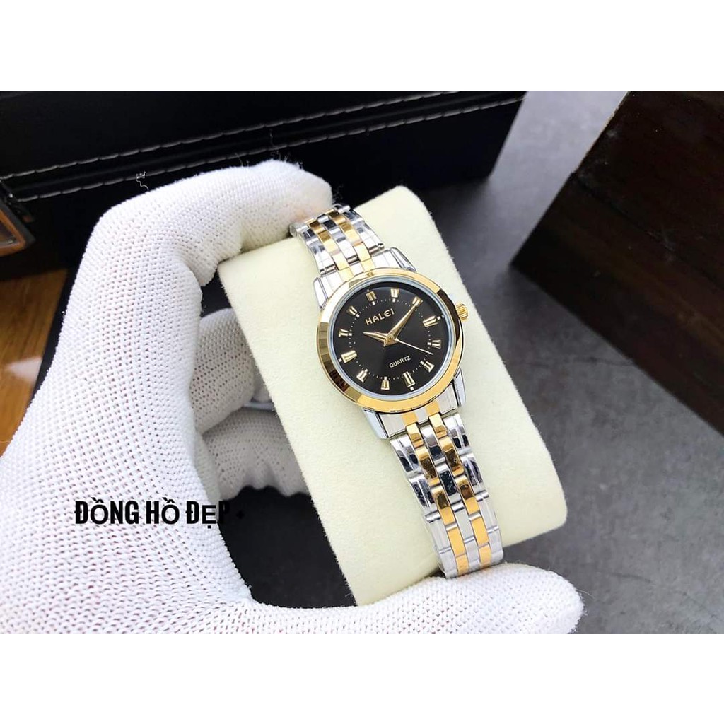 Đồng hồ nữ đẹp halei HLN04 chống nước chống xước ,tặng kèm vòng tì hưu