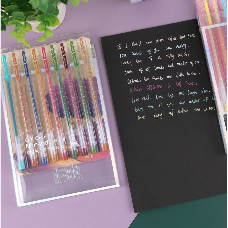 Set 9 Bút Mực Gel Nhiều Màu Sắc