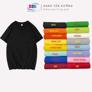 Áo Thun Màu Cam Trơn Sisaigon Nam Nữ Vải Dày Mịn Giá Rẻ Đủ Size Cho Mọi Lứa  Tuổi | Shopee Việt Nam