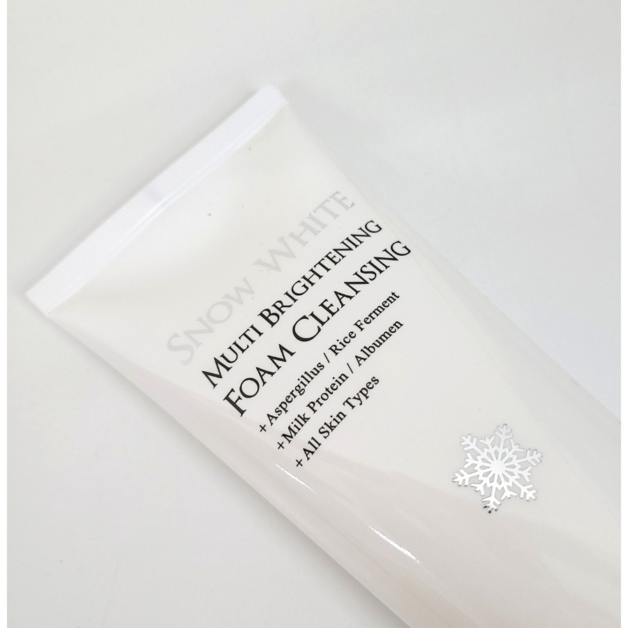 Sửa rửa mặt dưỡng ẩm, trắng da thu nhỏ lỗ chân lông Beauty Recipe Snow White Multi Brightening Foam Cleansing 180g x 2 tuýp