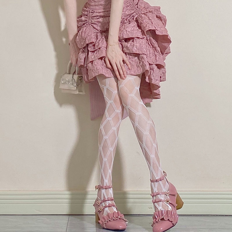 Sexy Women Stockings Fishnet Pantyhose Mesh Net Holes Transparent Tights Gothic Punk Girl Club Party Black Female Womens Tights