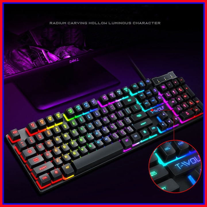 Bàn phím máy tính SSR siêu chất LED 7 màu đẹp long lanh, cực chất khi chơi game