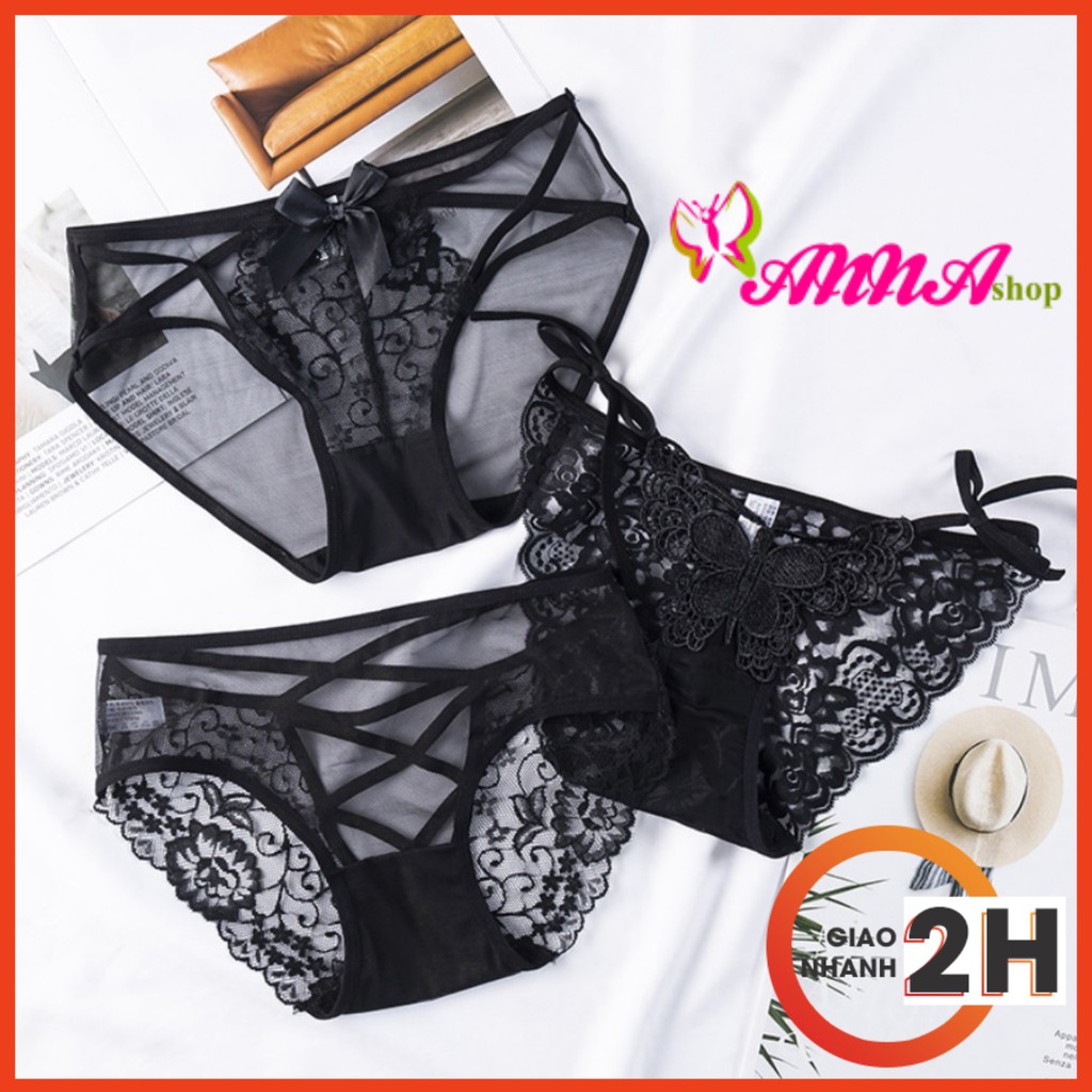 Quần lót nữ sexy ren dây kiểu trẻ trung, thoải mái, thoát mát (MS 03004) Anna Shop