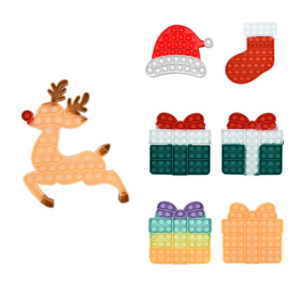 Bộ Đồ Chơi Fidget Spinner HìNh Mũ Ông Già Noel / Tuần LộC GiáNg Sinh Cho Trẻ Em