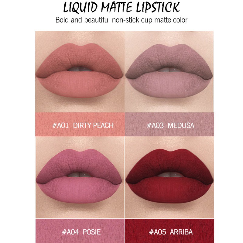 KIMUSE 4Pcs/Set LIQUID MATTE LIPSTICK y Lip Soft Veet Waterproof Lip Tint Long Lasting Lip Gloss Makeup Nude Cosmetic | BigBuy360 - bigbuy360.vn