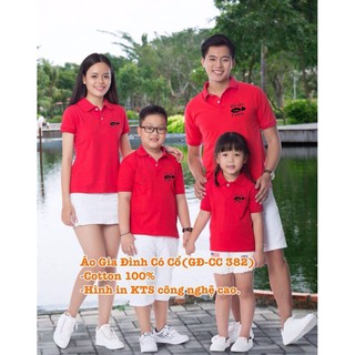 Áo thun nam nữ có cổ - we are happy family
