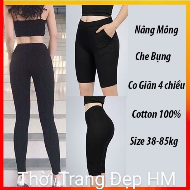 Quần legging nâng mông lửng ngố,legging dài,chất cotton dày dặn,mềm mịn,fom chuẩn,đi tập đi chơi đều đẹp | BigBuy360 - bigbuy360.vn