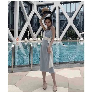 Đầm 2 dây vạt chéo có sẵn size s