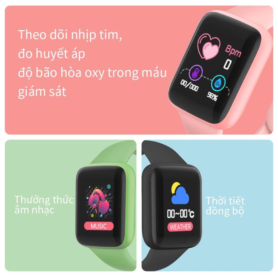 Đồng hồ thông minh Y68 theo dõi sức khỏe tương thích với Android / Ios