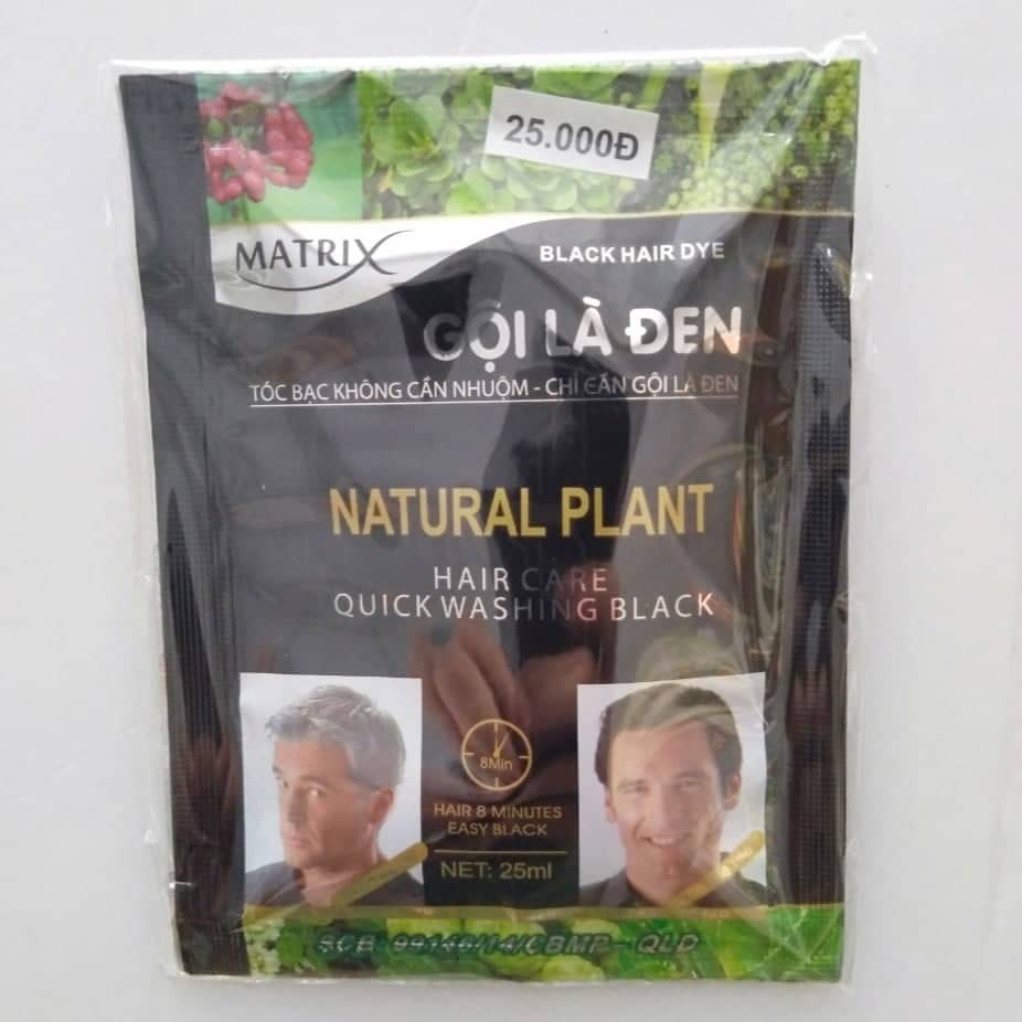 Thuốc Nhuộm Tóc Matrix Natural Plant 25ml Gội Là Đen